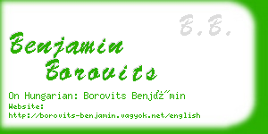 benjamin borovits business card